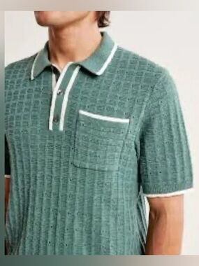 Abercrombie & Fitch Sideline-Style Short Sleeve Sweater Polo